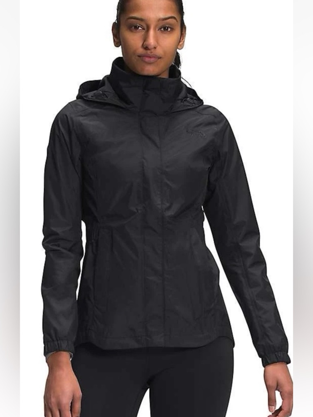 The North Face Resolve Women’s Black Rain Parka Jacket EUC M/L